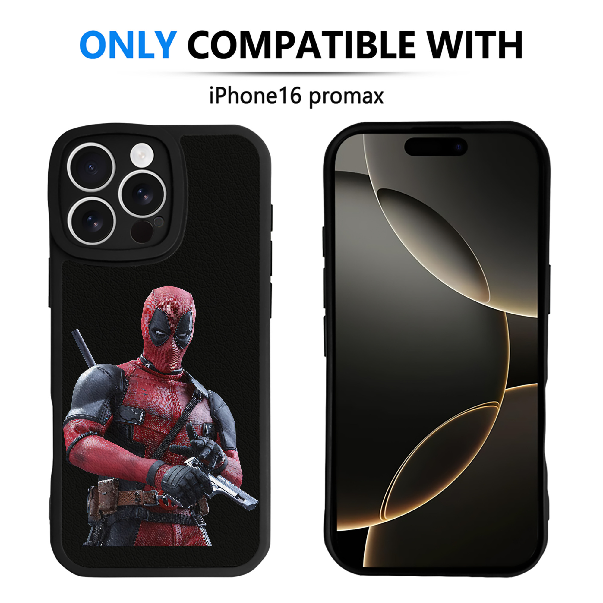 （画像用） Deadpool デッドプール 【iPhone 16シリーズ対応】シリコンスマホケース（レザー調） 材質：シリコン